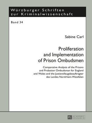 cover image of Proliferation and Implementation of Prison Ombudsmen